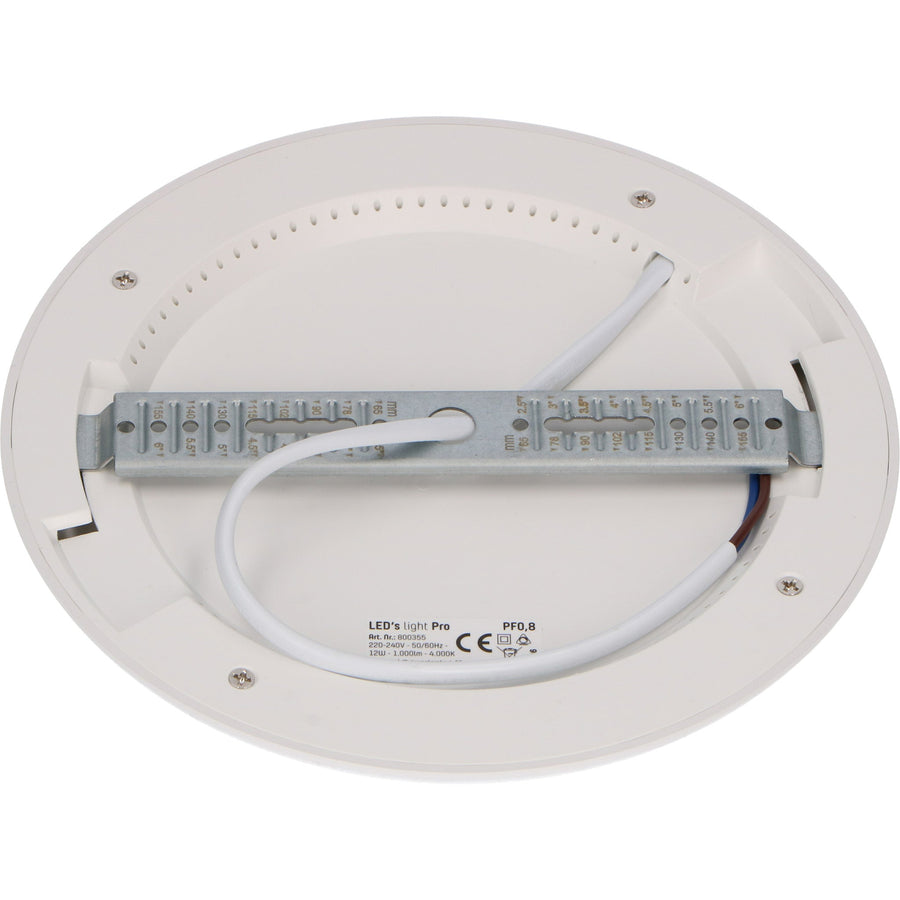 PRO LED Inbouw plafondlamp ø 16 cm - Ultra dun - Dimbaar koud wit licht - 12W Plafondlampen LED.nl