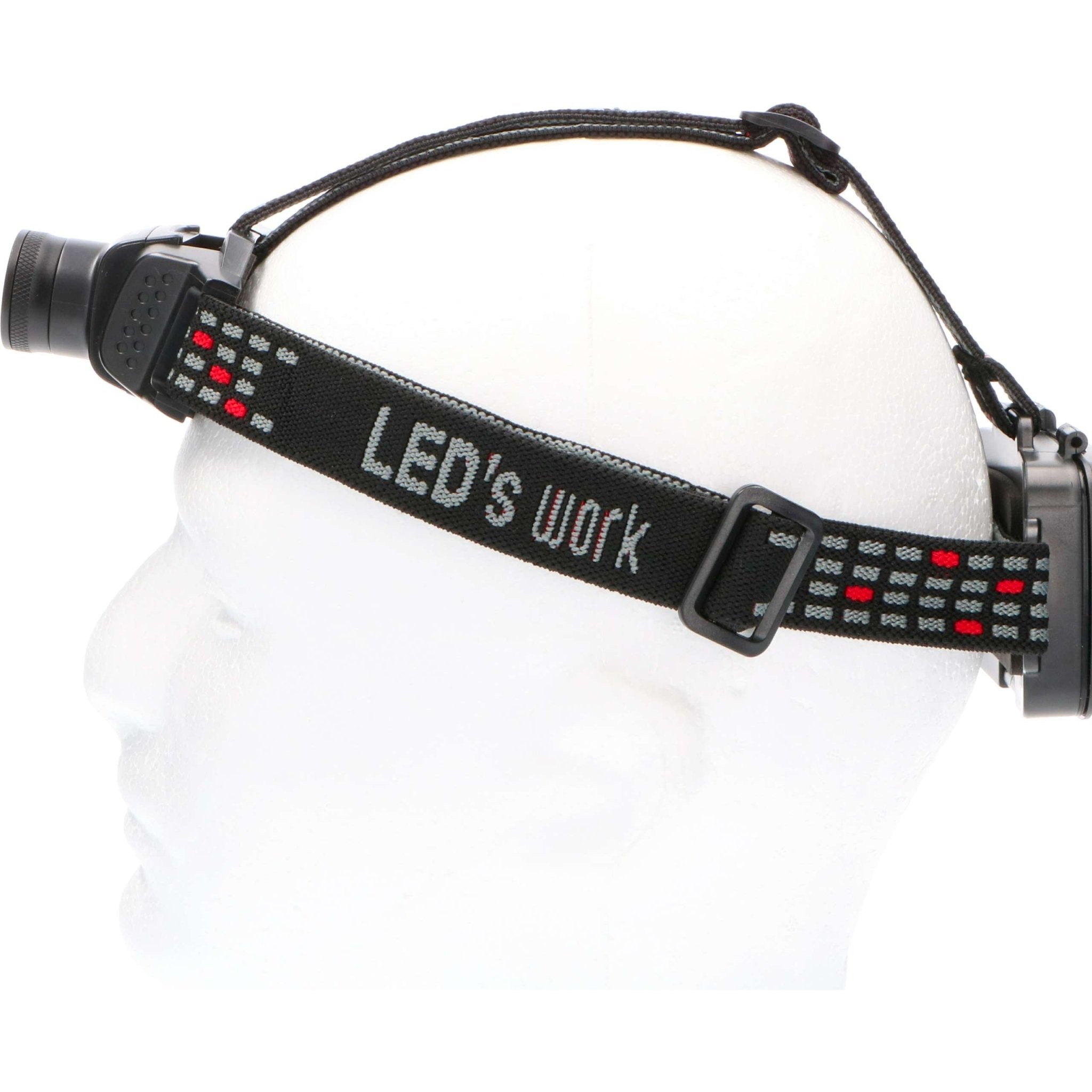LED's Work Hoofdlamp op batterijen - Met zoomfunctie - Dimbaar - IP44 waterdicht - 400 Lumen Hoofdlampen LED.nl