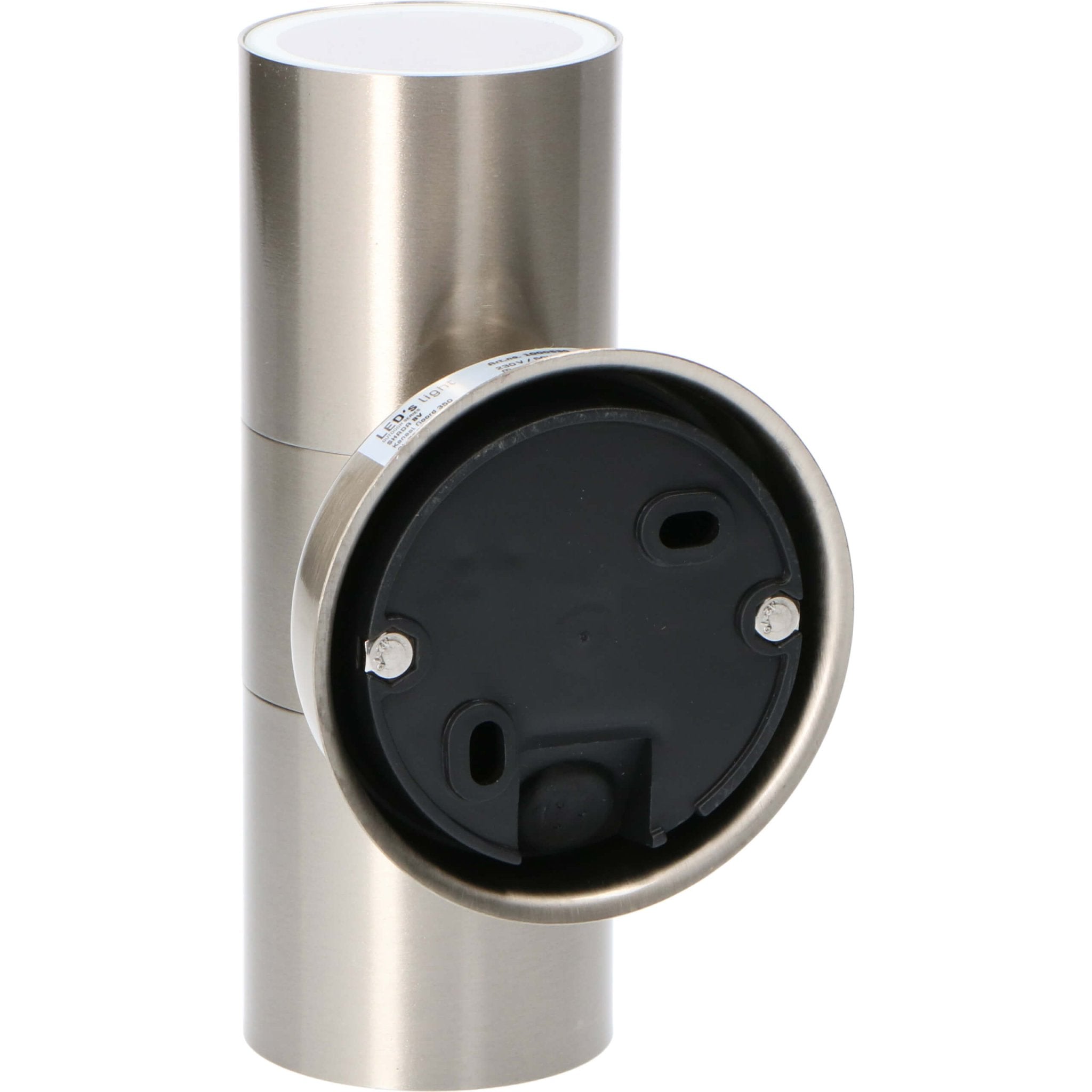 LED's Light RVS LED Muurlamp Buiten - Spot met 2 x GU10 fitting - Model Catania - IP44 - Zilver Spotjes LED.nl