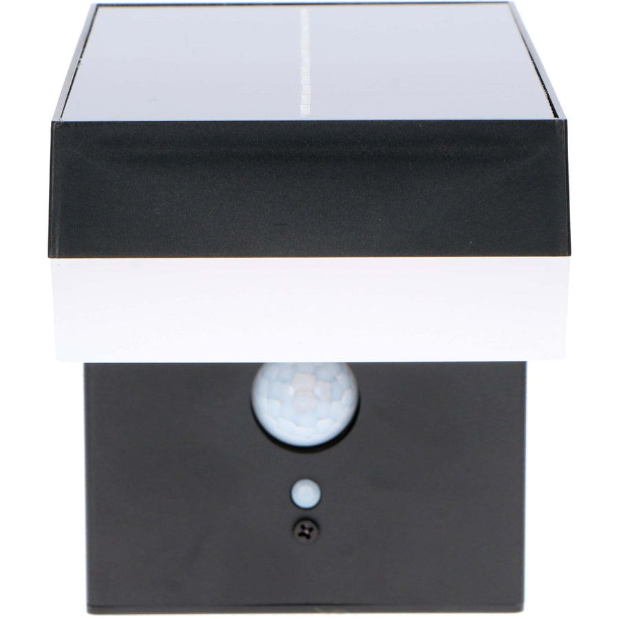 LED's Light RVS Solar LED Muurlamp met Bewegingssensor - Draadloos - Vierkant - 3 standen - Zwart Buitenlampen LED.nl