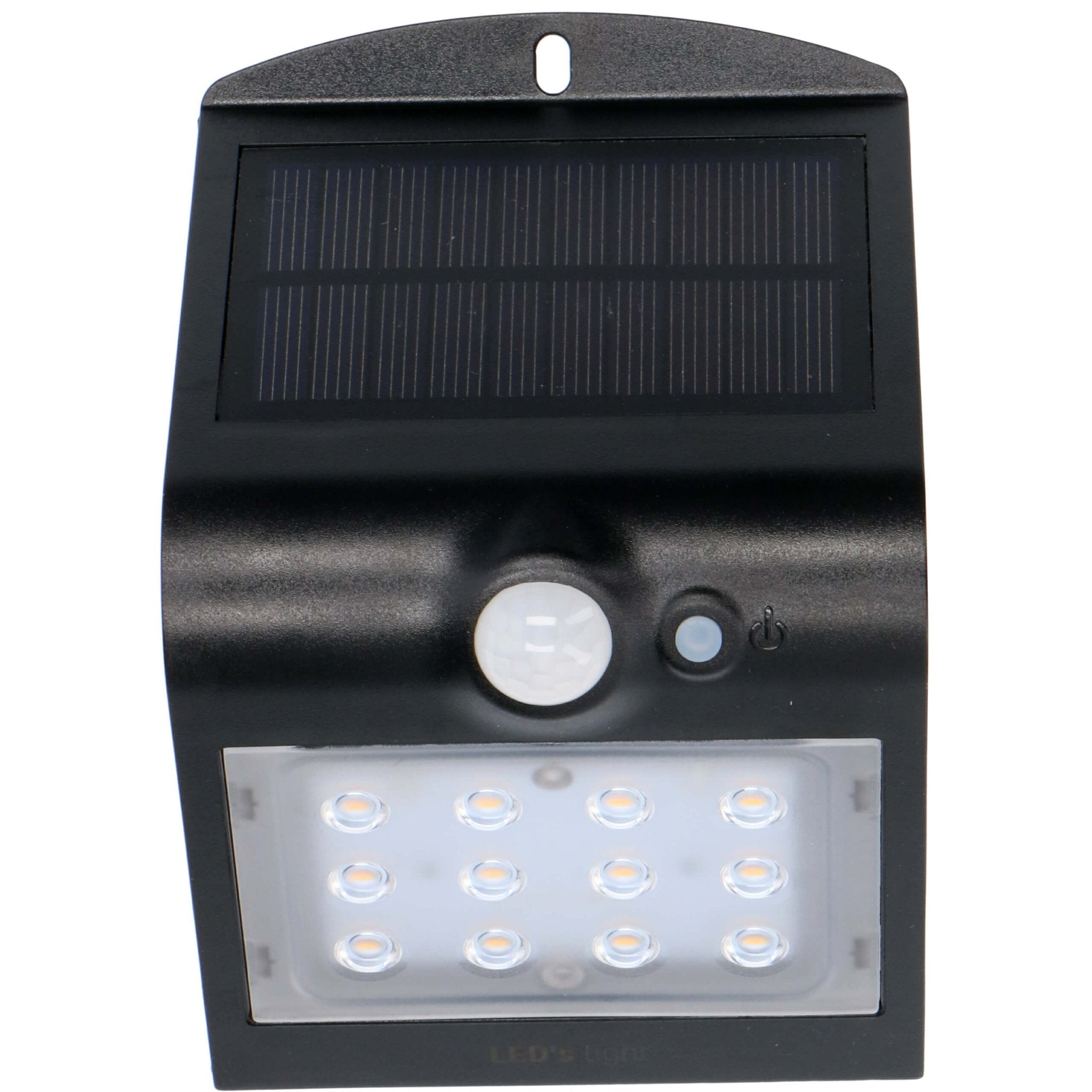 LED's Light Solar LED Buitenlamp met Bewegingssensor 220 - 3 lichtstanden - Automatisch aan/uit - Zwart Buitenlampen LED.nl