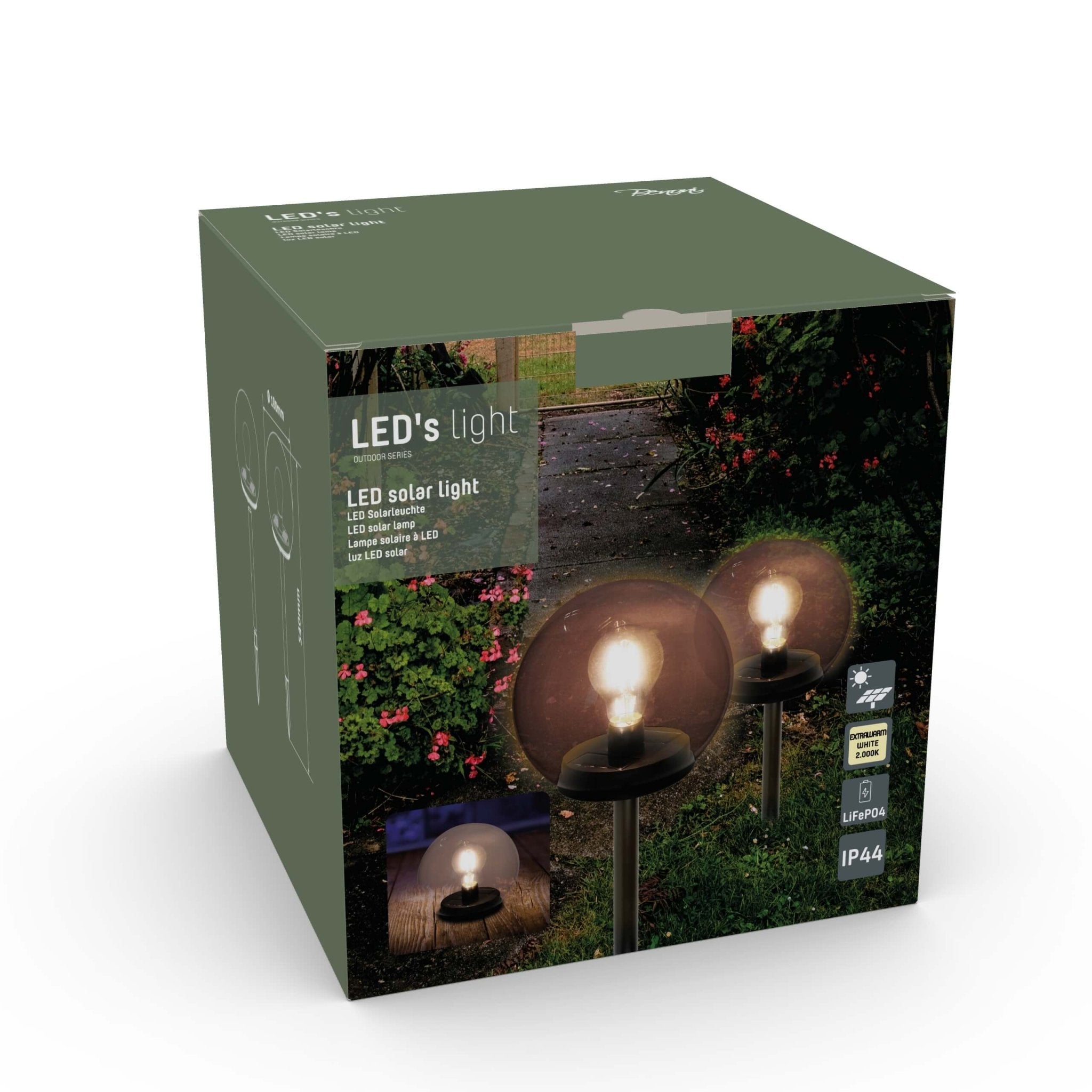 Vintage Solar Priklamp met sensor - Automatisch aan/uit - Warm wit licht - IP44 - 54 cm Buitenlampen LED.nl